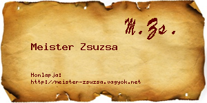 Meister Zsuzsa névjegykártya